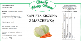 Ekologiczna kapusta kiszona z marchewką wiadro 3kg