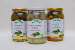 Ekologiczne ogórki konserwowe z ostrą papryką