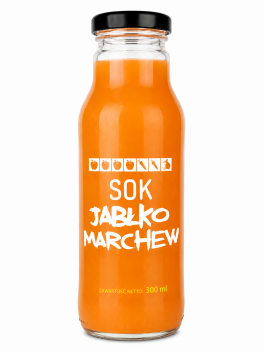 Sok tłoczony jabłko-marchew