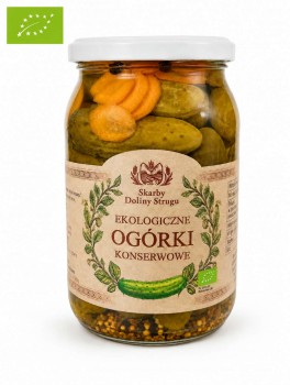 Ekologiczne ogórki konserwowe 850g