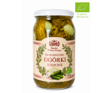 Ekologiczne ogórki kiszone 800g