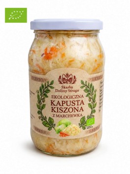 Ekologiczna kapusta kiszona z marchewką słoik 840g